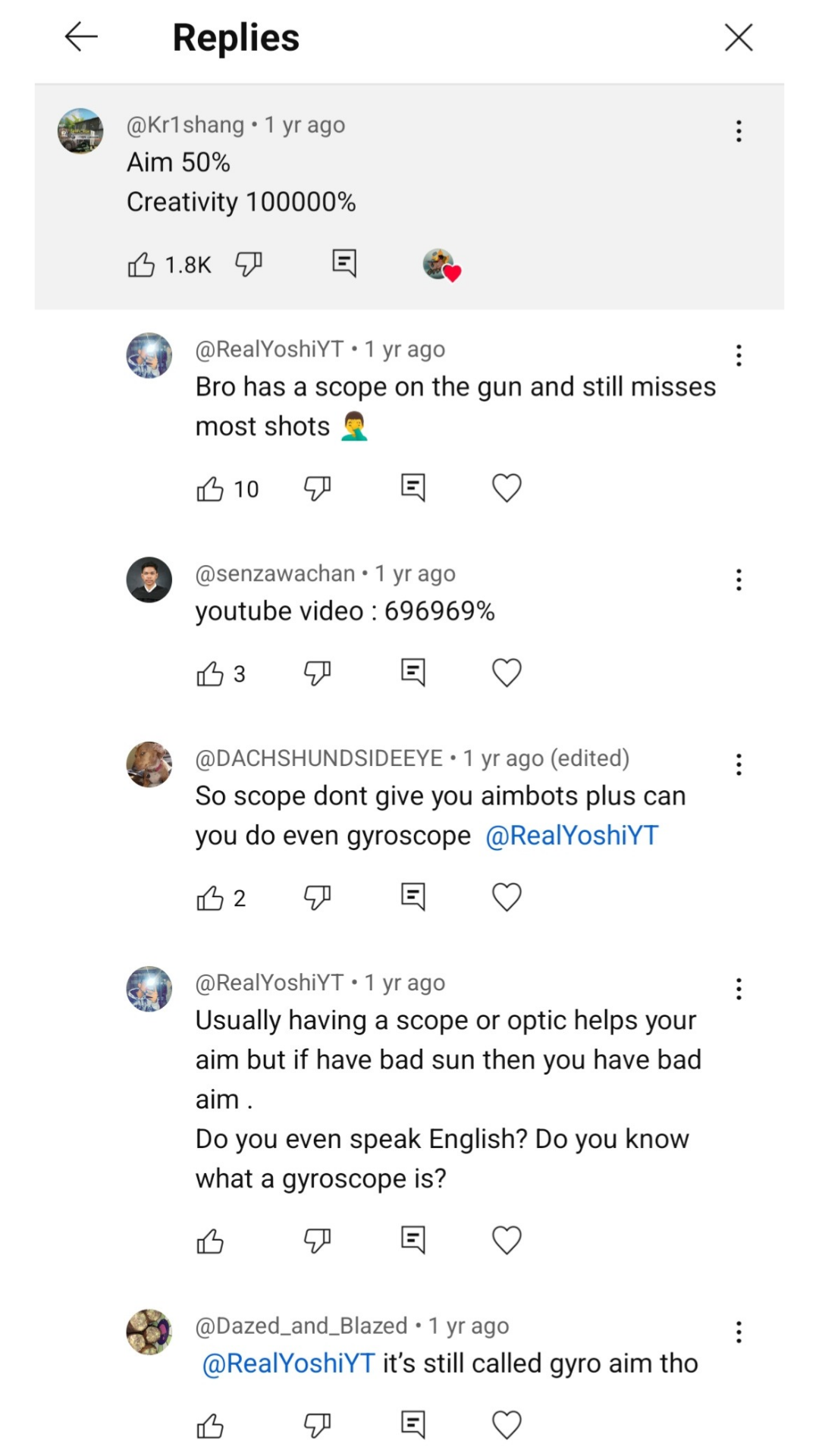 User message